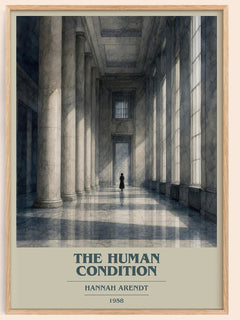 The Human Condition book cover book poster by Hannah Arendt – framed literary art print