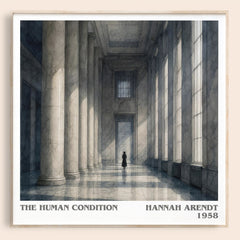 The Human Condition literary book poster by Hannah Arendt – framed literary art print