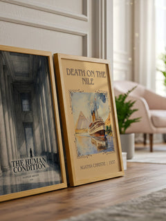 The Human Condition watercolour print framed by window – literary home decor