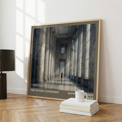 The Human Condition literary print framed by window – literary home decor