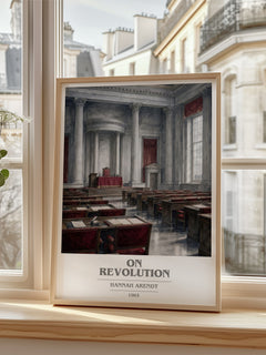 On revolution book cover poster colour and style options – Hannah Arendt book art