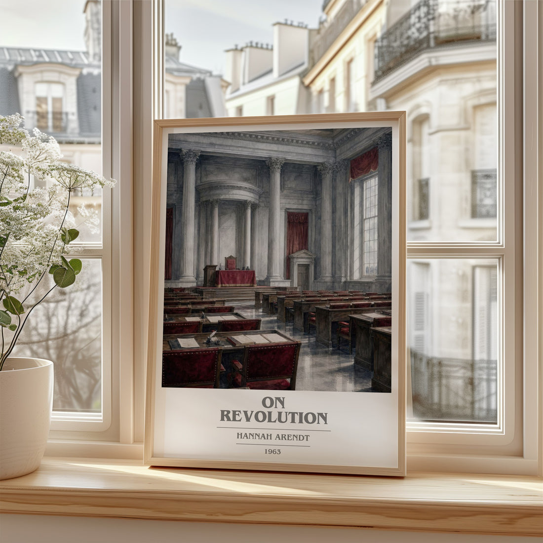 On revolution book cover poster colour and style options – Hannah Arendt book art