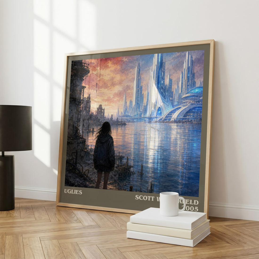 Uglies literary print framed by window – literary home decor