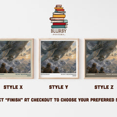 Leviathan literary print in frame leaning in hallway – young adult wall art