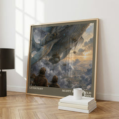 Leviathan literary print framed by window – literary home decor