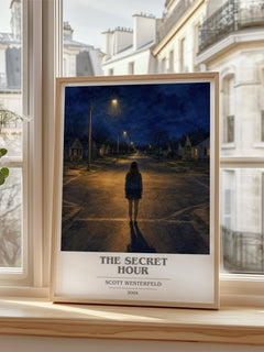 The Secret Hour book cover poster colour and style options – Scott Westerfeld book art