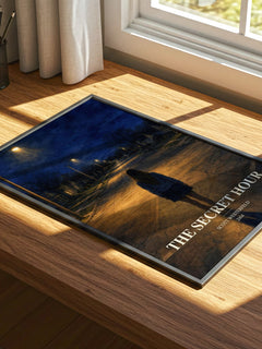 The Secret Hour watercolour book poster framed on wall – young adult wall art
