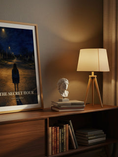 The Secret Hour watercolour print on bookshelf – Scott Westerfeld fan gift