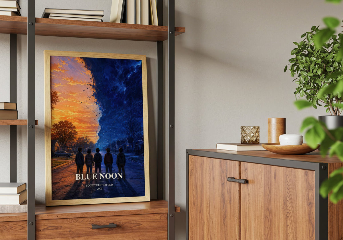 Blue Noon book watercolour illustration paper finish options – matte satin gloss