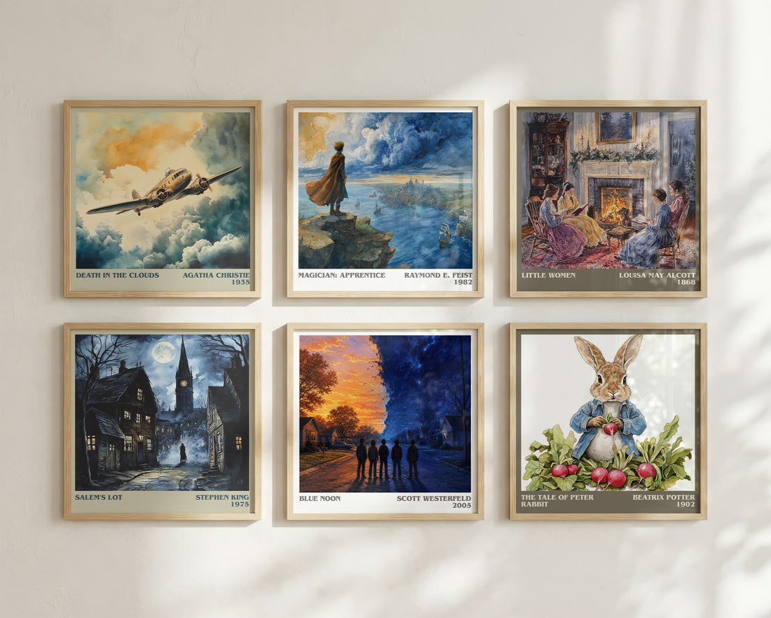 Blue Noon literary art print colour and style options – Scott Westerfeld book art