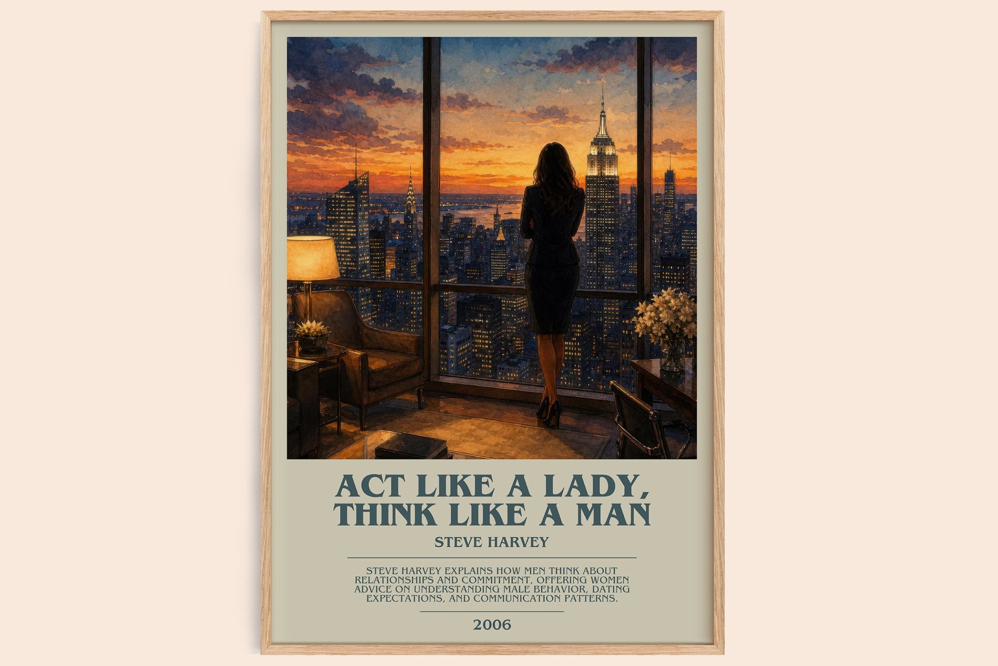 Act Like a Lady, Think Like a Man Bookish Wall Art by Steve Harvey
