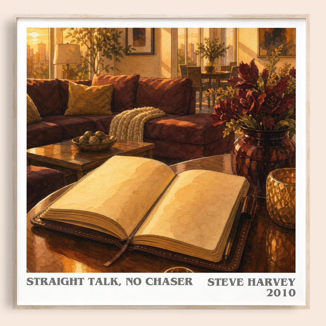 Straight Talk, No Chaser literary book poster by Steve Harvey – framed literary art print