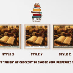 Straight Talk, No Chaser literary print in frame leaning in hallway – non fiction wall art