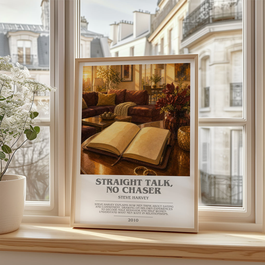 Straight Talk, No Chaser bookish poster colour and style options – Steve Harvey book art
