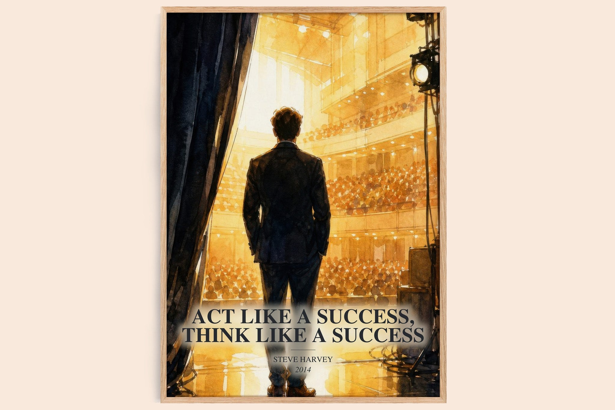 Act Like a Success, Think Like a Success Book Watercolour Illustration by Steve Harvey