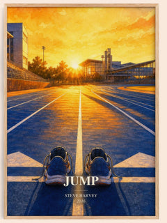 Jump watercolour book poster by Steve Harvey – framed literary art print