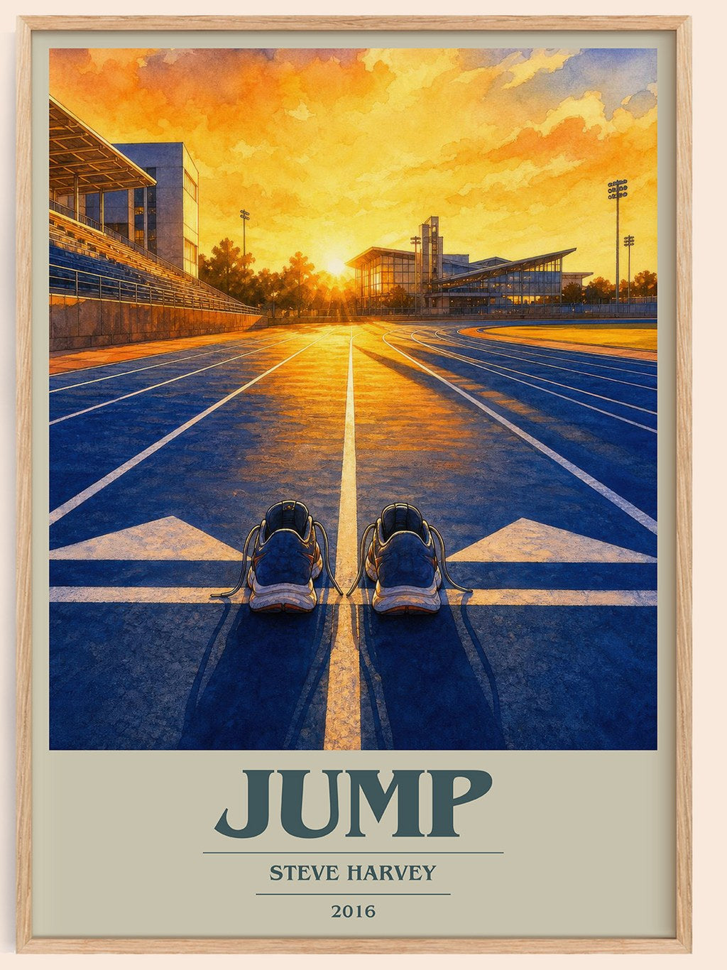 Jump book cover book poster by Steve Harvey – framed literary art print