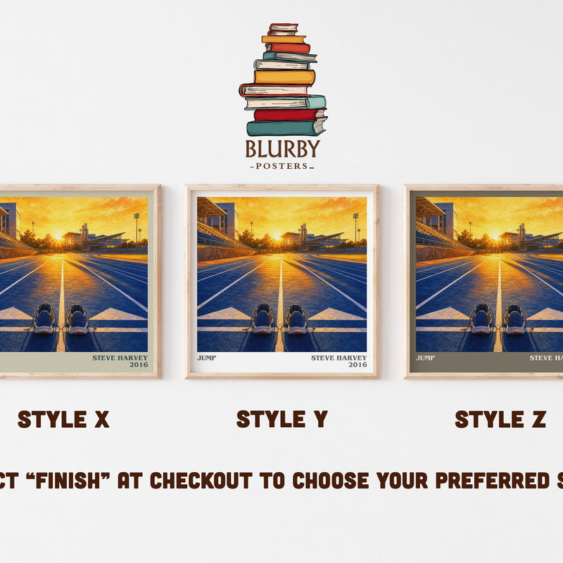 Jump literary print in frame leaning in hallway – __new__:self help wall art