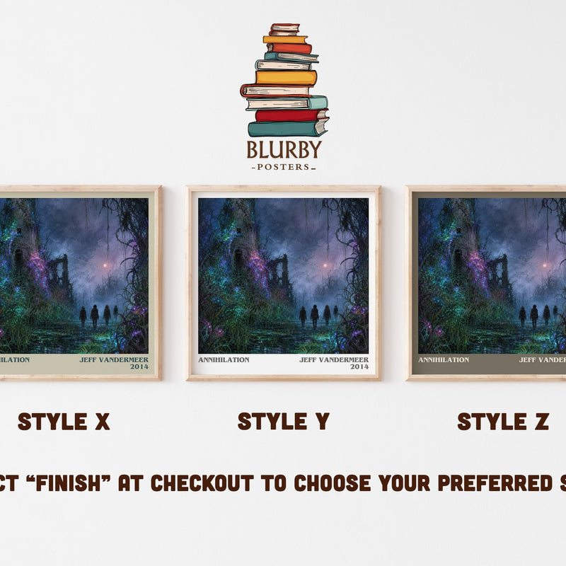 Annihilation literary print in frame leaning in hallway – sci fi wall art