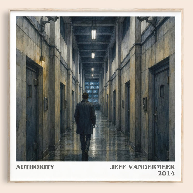 Authority literary book poster by Jeff VanderMeer – framed literary art print