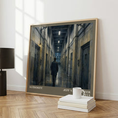 Authority literary print framed by window – literary home decor