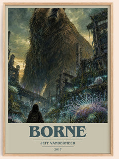 Borne book cover book poster by Jeff VanderMeer – framed literary art print
