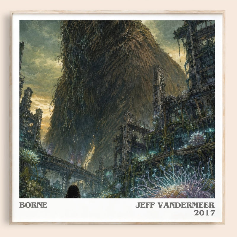 Borne literary book poster by Jeff VanderMeer – framed literary art print