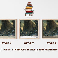 Borne Literary Art Print by Jeff VanderMeer – Style X, Y and Z square prints side by side – choose your finish