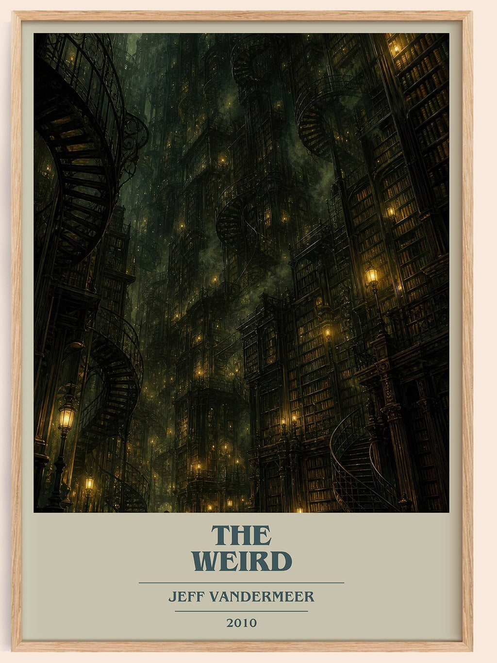 The Weird book cover book poster by Jeff VanderMeer – framed literary art print