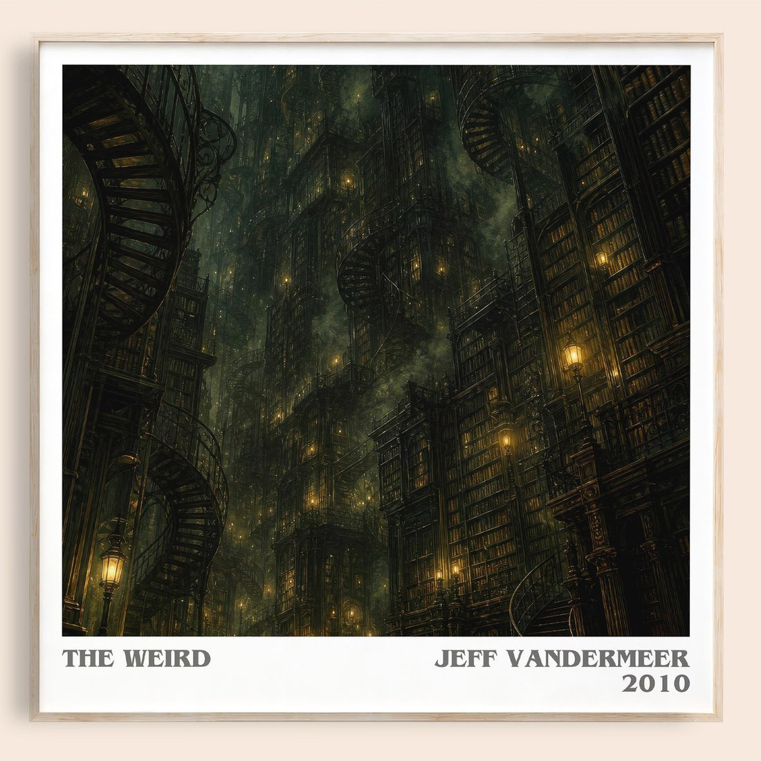 The Weird literary book poster by Jeff VanderMeer – framed literary art print