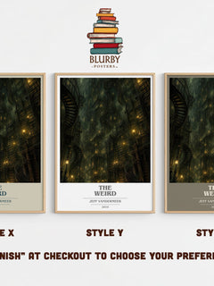 The Weird book cover print in frame leaning in hallway – horror wall art