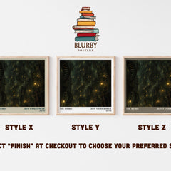 The Weird literary print in frame leaning in hallway – horror wall art