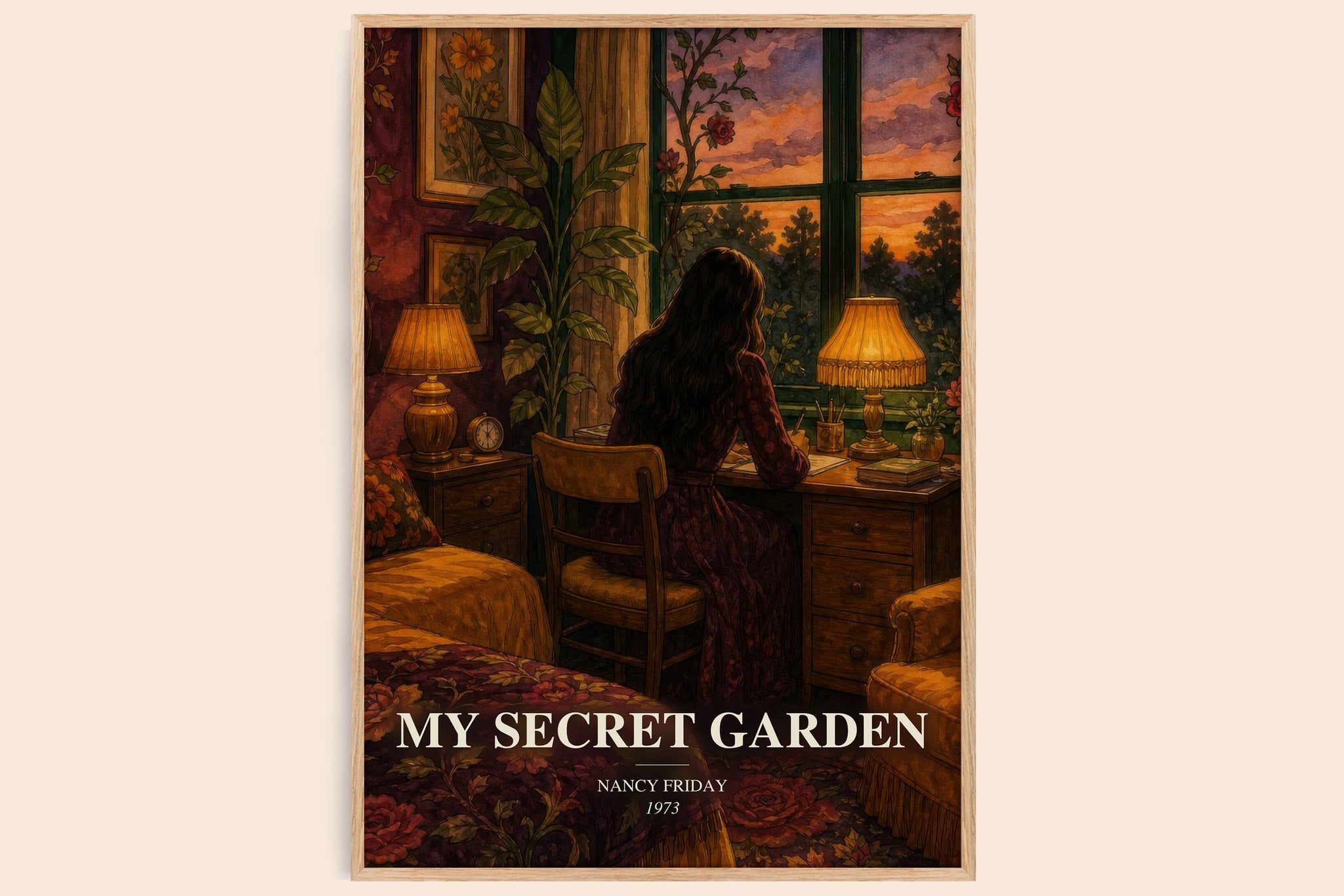 My Secret Garden Book Watercolour Illustration by Nancy Friday
