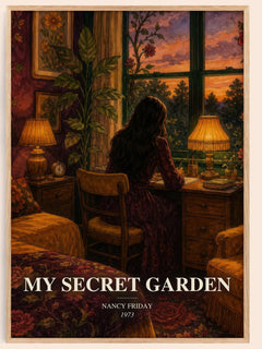 My Secret Garden watercolour book poster by Nancy Friday – framed literary art print