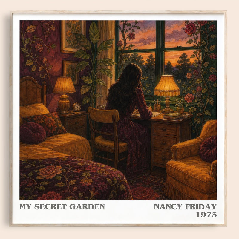 My Secret Garden literary book poster by Nancy Friday – framed literary art print