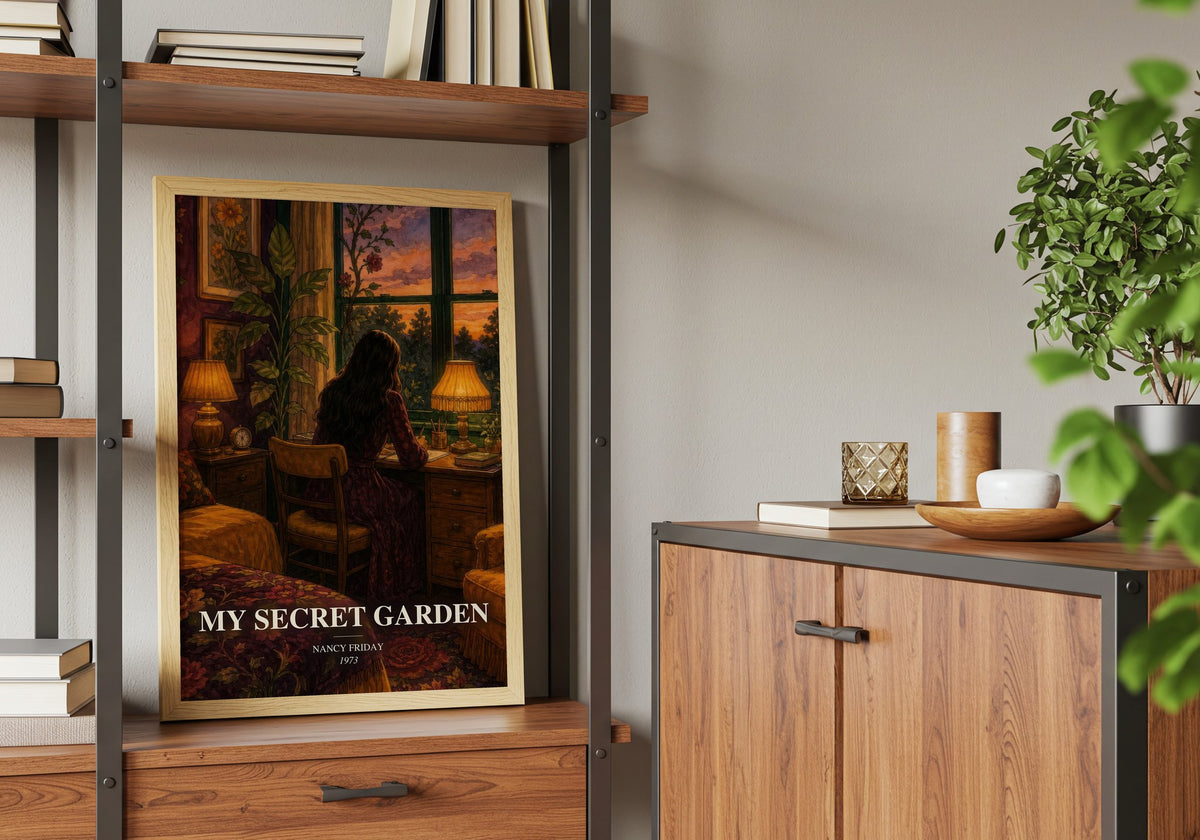 My Secret Garden book watercolour illustration paper finish options – matte satin gloss