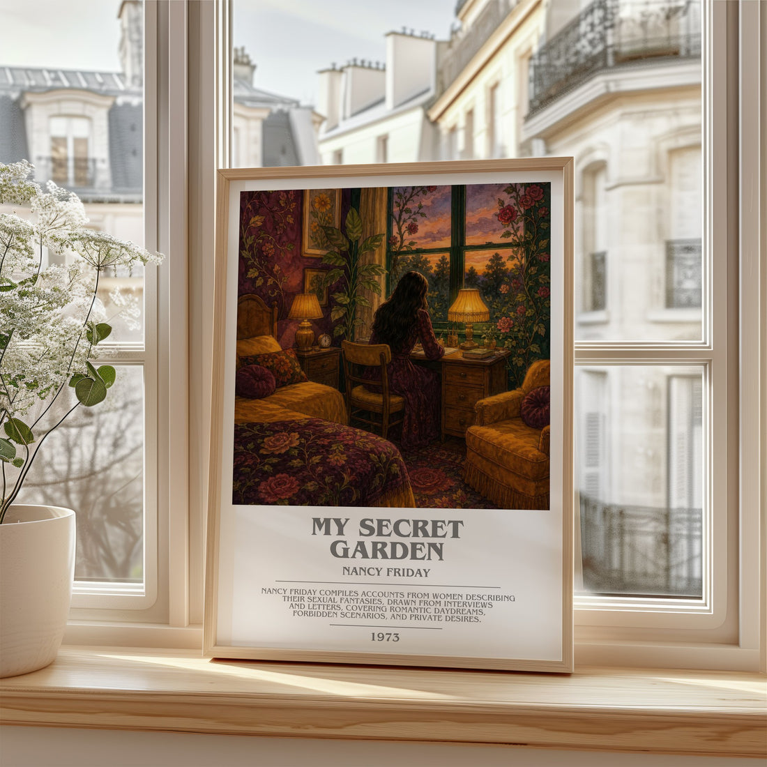 My Secret Garden bookish poster colour and style options – Nancy Friday book art