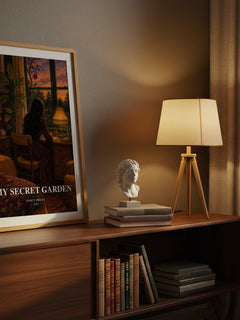 My Secret Garden watercolour print on bookshelf – Nancy Friday fan gift