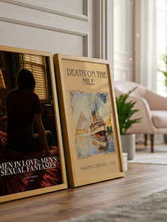 Men in Love: Men's Sexual Fantasies watercolour print framed by window – literary home decor