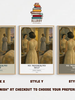 My Mother/My self book cover print in frame leaning in hallway – non fiction wall art