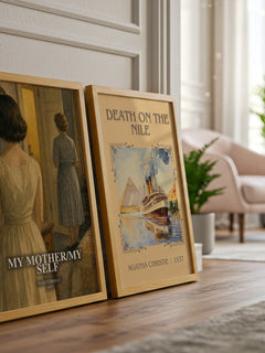 My Mother/My self watercolour print framed by window – literary home decor