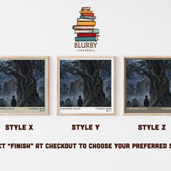 A Monster Calls literary print in frame leaning in hallway – young adult wall art