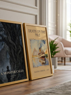 A Monster Calls watercolour print framed by window – literary home decor