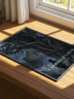 A Monster Calls watercolour book poster framed on wall – young adult wall art