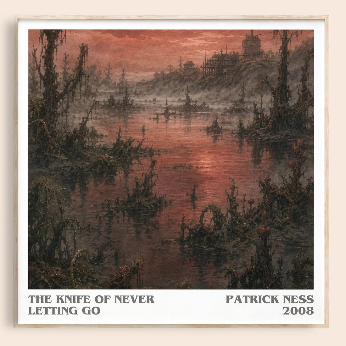 The Knife of Never Letting Go literary book poster by Patrick Ness – framed literary art print