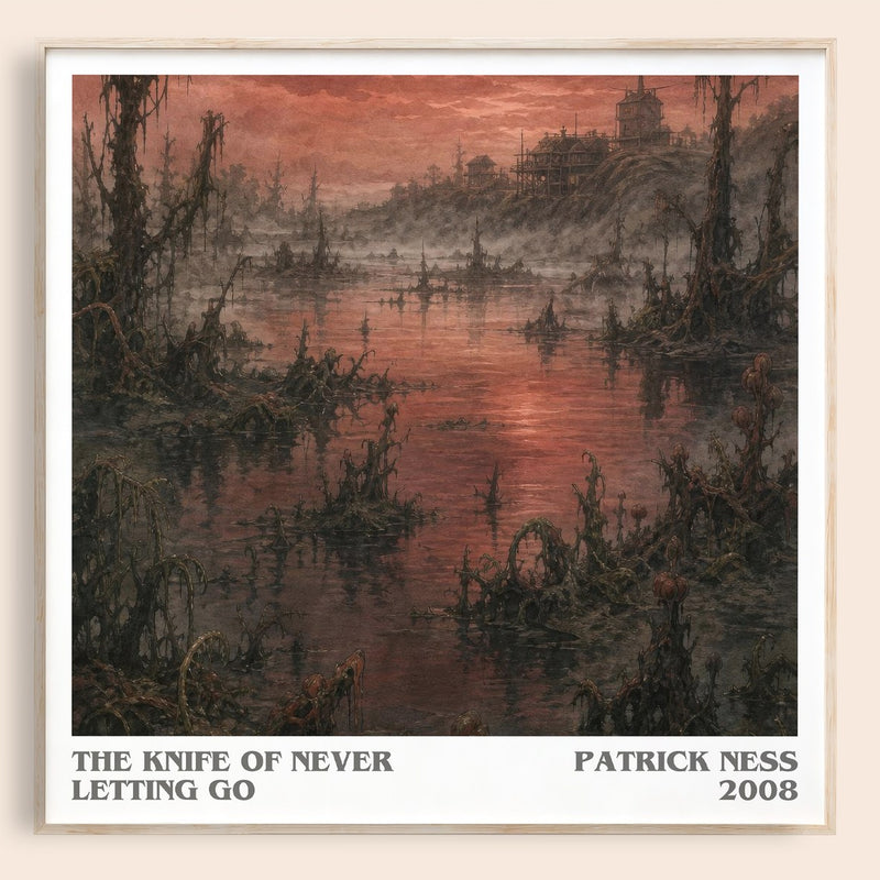 The Knife of Never Letting Go literary book poster by Patrick Ness – framed literary art print