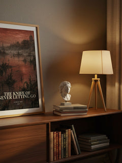 The Knife of Never Letting Go watercolour print on bookshelf – Patrick Ness fan gift