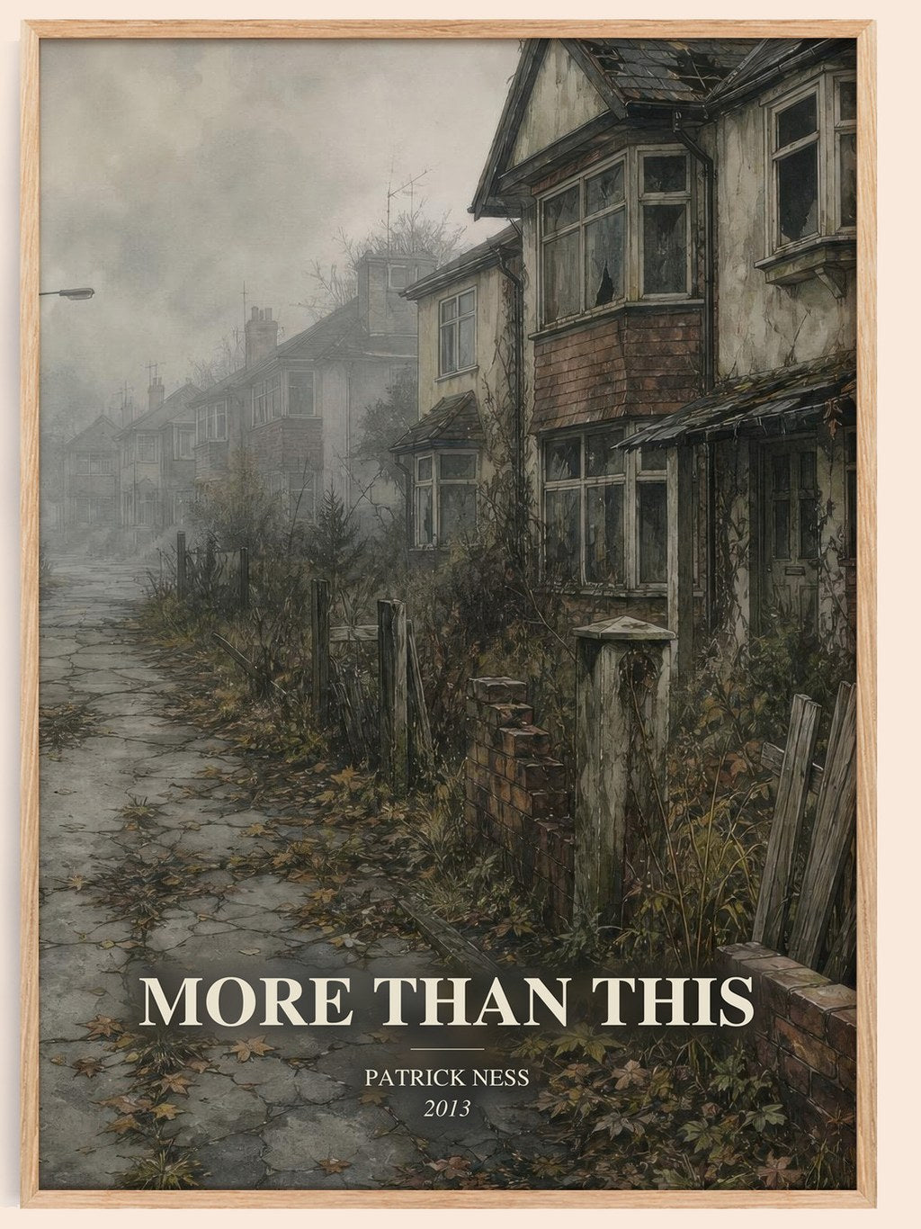 More Than This watercolour book poster by Patrick Ness – framed literary art print