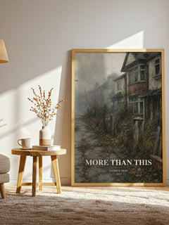 More Than This watercolour print in frame leaning in hallway – young adult wall art