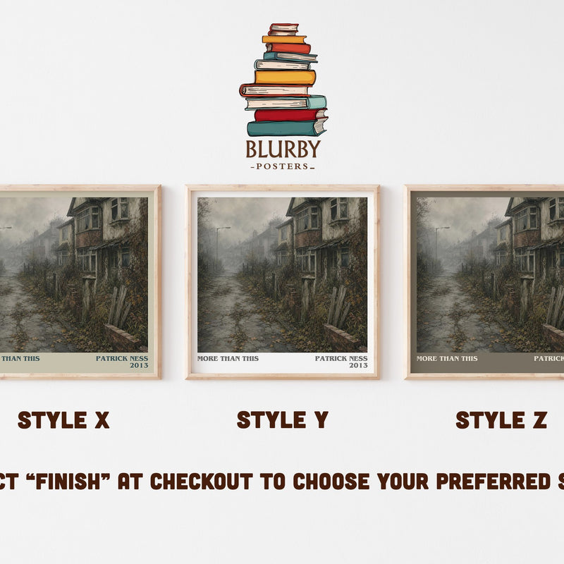 More Than This literary print in frame leaning in hallway – young adult wall art